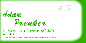 adam prenker business card